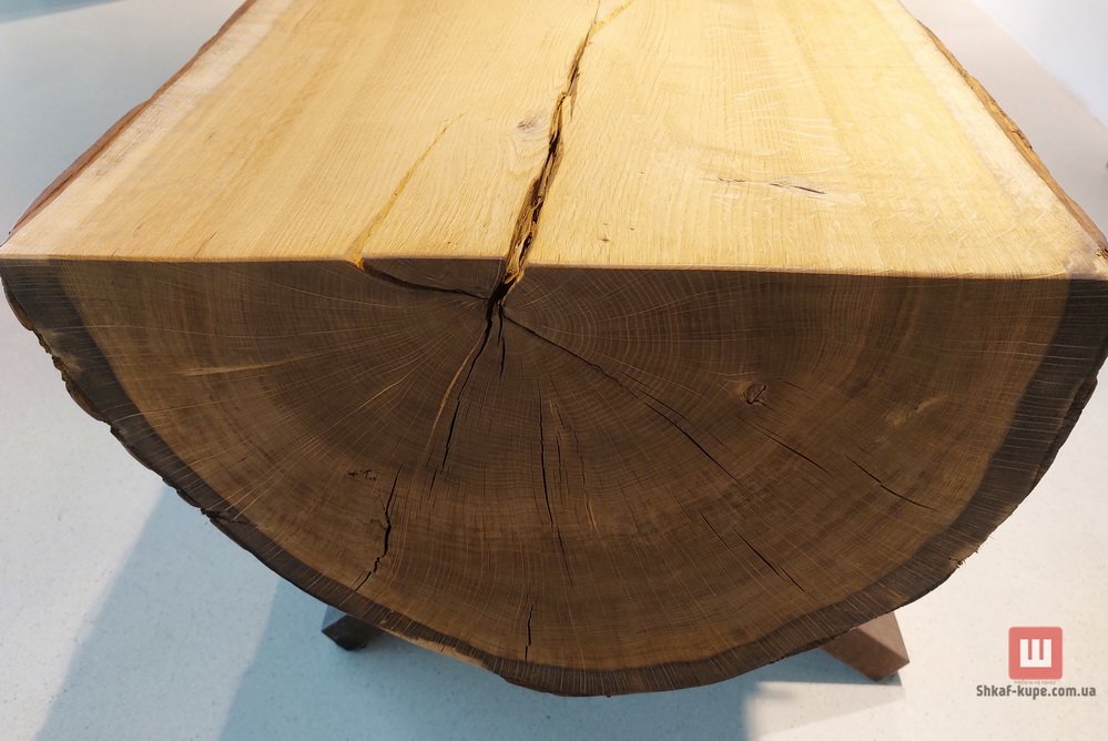 стол из среза дерева