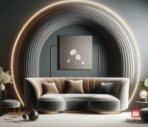 полукруглый диван модерн