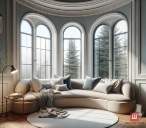 круглый эркерный диван