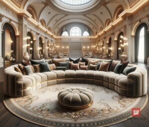 большой радиусный диван на заказ